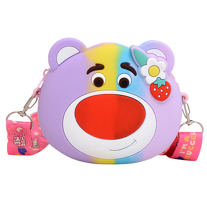 Wholesale Anti-rodent Pioneer Head Silicone Crossbody Bag Children's Cartoon Coin Purse Decompression Bubble