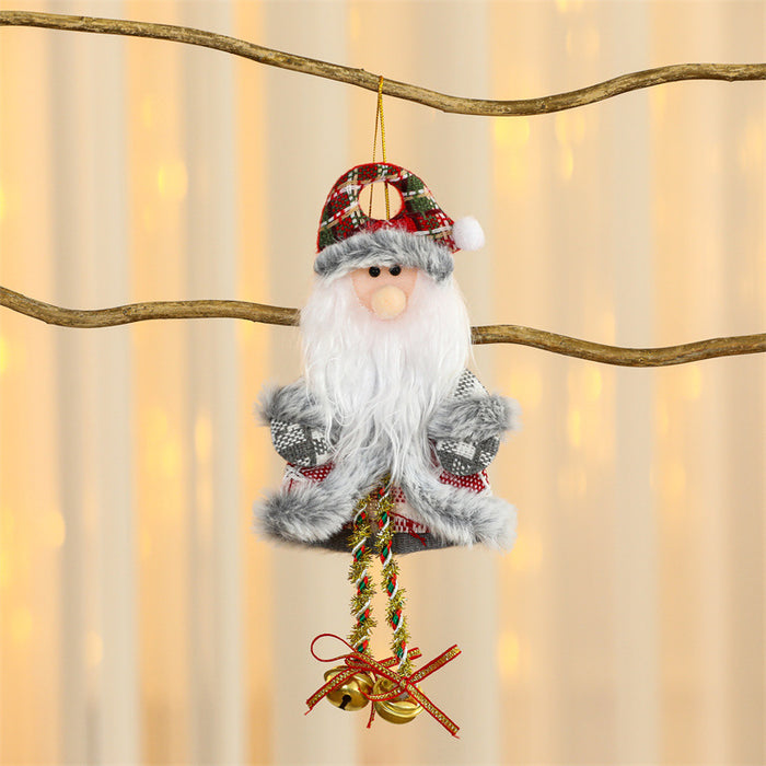 Wholesale Christmas Decorations Small Pendant Christmas Tree Fabric Pendant Elder Elk Doll Small Hanging Window Small Pendant