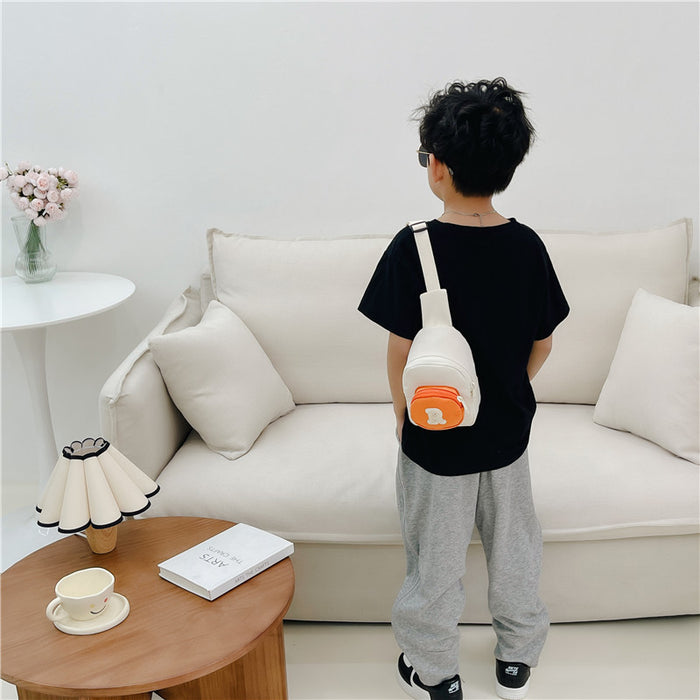 Wholesale Fashion letter crossbody small chest bag, contrasting color coin purse, baby outdoor accessory bag, children's bag