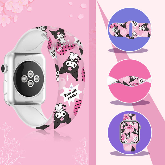 Wholesale Silicone Cartoon Printed Watch Strap JDC-WD-NuoQi008