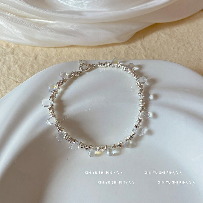 Wholesale Light bulb bead bracelet, niche design, broken silver bracelet, fashionable and high-end handmade accessories