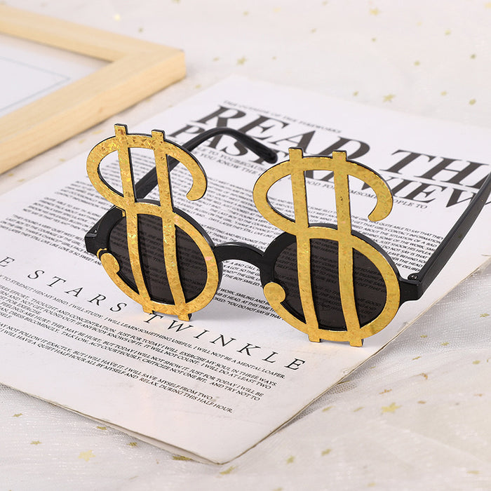 Wholesale Personalized funny dollar glasses exaggerated dollar symbol modeling sunglasses party ball photography Best Man Group props