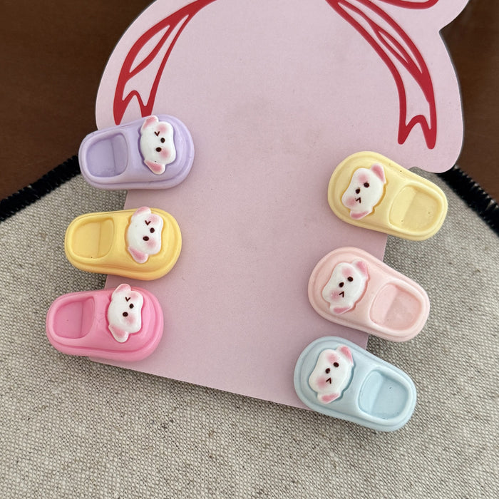 Wholesale Cute Cartoon Mini Slippers Funny Hair Clips