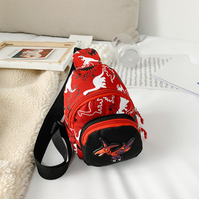 Wholesale Children's Waist Bag Boys Dinosaur Crossbody Small Bag Fashionable Children's Chest Bag Coin Purse Baby Small Bag