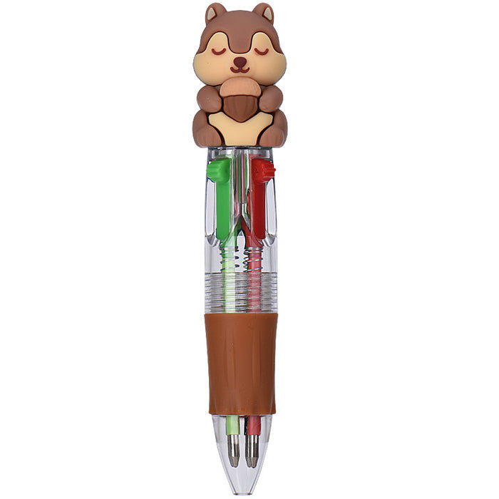 Wholesale Cute Thanksgiving Mini Four-color Ballpoint Pen Children' s Multicolor Hand Journal Marker Pen Student Stationery