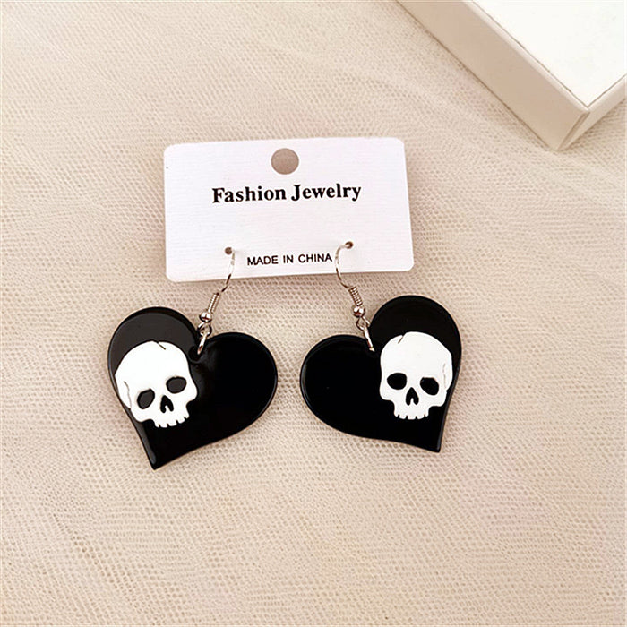 Wholesale Halloween Acrylic Pumpkin Ghost Demon Skull Earrings JDC-ES-ChouD021