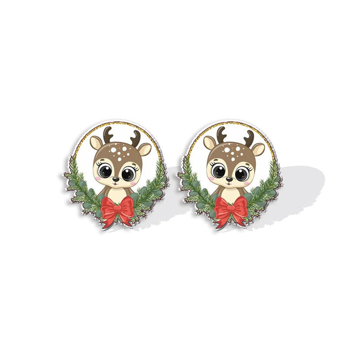 Wholesale Earrings Acrylic Christmas Moose Mug Cat JDC-ES-XiangL078