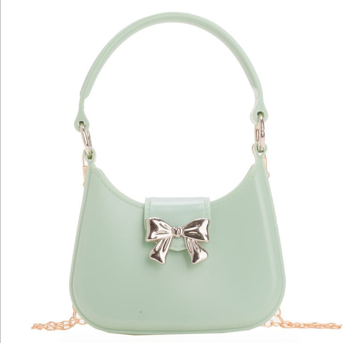 Wholesale New Jelly Bag Butterfly Knot Versatile Children's Bag Single Shoulder Crossover