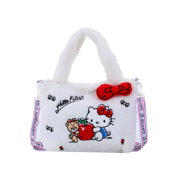 Wholesale Cute cartoon handbag shoulder messenger bag plush toy grab baby