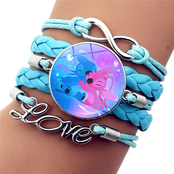 Wholesale Star Stitch Cartoon Bracelet Girl Jewelry Hot Selling Accessories Stitch Peripheral Leather Hand Jewelry JDC-BT-JY002