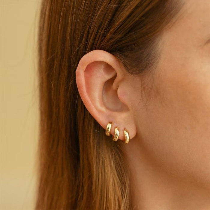 Wholesale Geometric square copper ear clip set