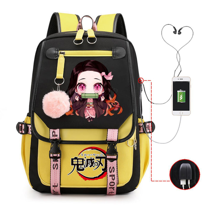 Wholesale Oxford Fabric Cartoon Backpack With USB Charging For Teens And Students