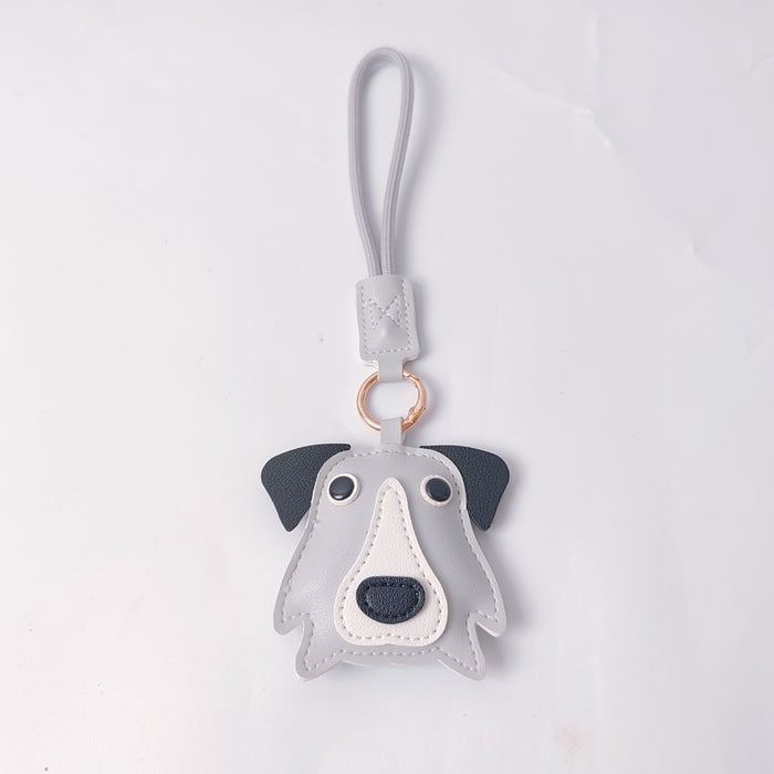 Wholesale PU Dog Keychain Pendant Cute Border Collie Husky Schnauzer Street Style Fashion Accessory