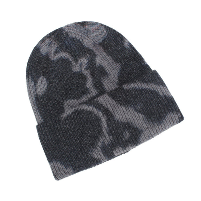 Wholesale Unisex tie-dye knitted beanie hat for winter