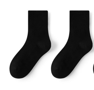 Wholesale Yoga socks, middle tube socks, cotton anti slip silicone towel bottom socks, sports socks