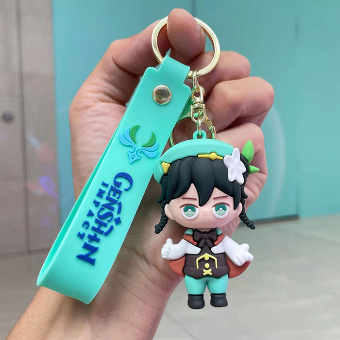 Wholesale Cute Cartoon Three-dimensional Silicone Keychain JDC-KC-Chongli013