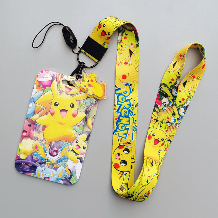 Wholesale Cartoon Anime Polyester Card Holder Lanyard Fashion Accessory For Student Campus ID Badge Boutique Resale