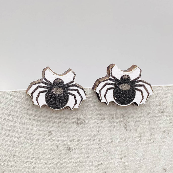 Wholesale  Earrings Horror Pumpkin Ghost Bat Wooden Earrings  Night Jewelry