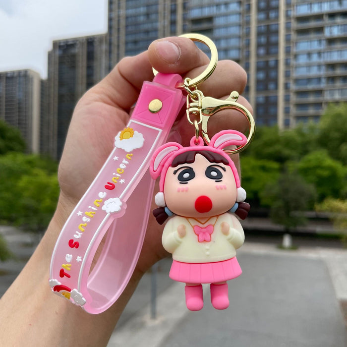 Wholesale Keychain cartoon exquisite cute backpack pendant key car keychain ring