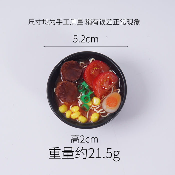 Wholesale PVC Simulated Seafood Ramen Keychain Bag Charm Decorative Accessory MOQ≥2