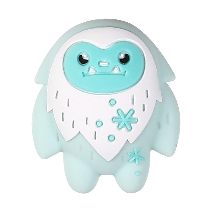 Wholesale 20pcs Christmas elk cartoon silicone beads keychain men and women bracelet accessories snowman beads