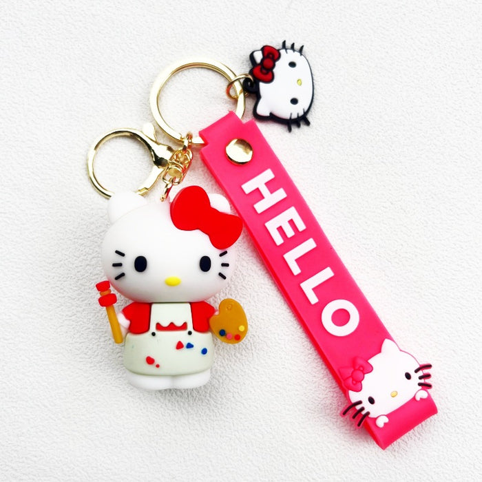 Wholesale PVC Cartoon Coffee Milk Tea Cup Figurine Keychain JDC-KC-WuYi163