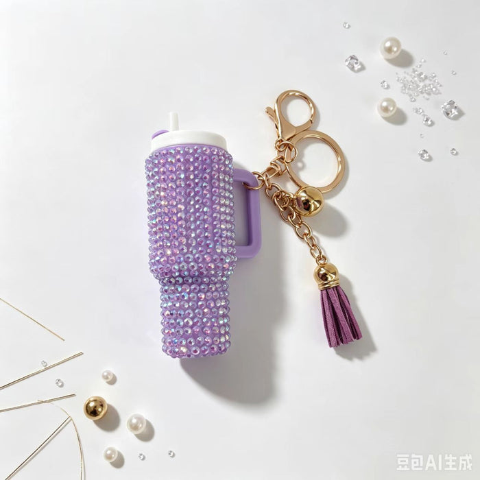 Wholesale Decorative Rhinestone Lipstick Storage Cup White Eco Friendly Plastic Makeup Organizer For Purse Or Desk