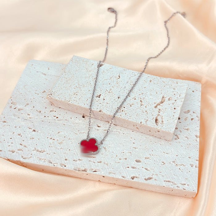 Wholesale Natural Shell Clover Necklace Five Flower Beimu Light Luxury Simple Fashion Stainless Steel Jewelry