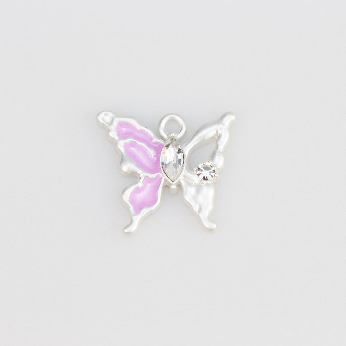 Wholesale Butterfly pendant alloy multi-color oil drop pendant bracelet necklace accessories DIY jewelry accessories