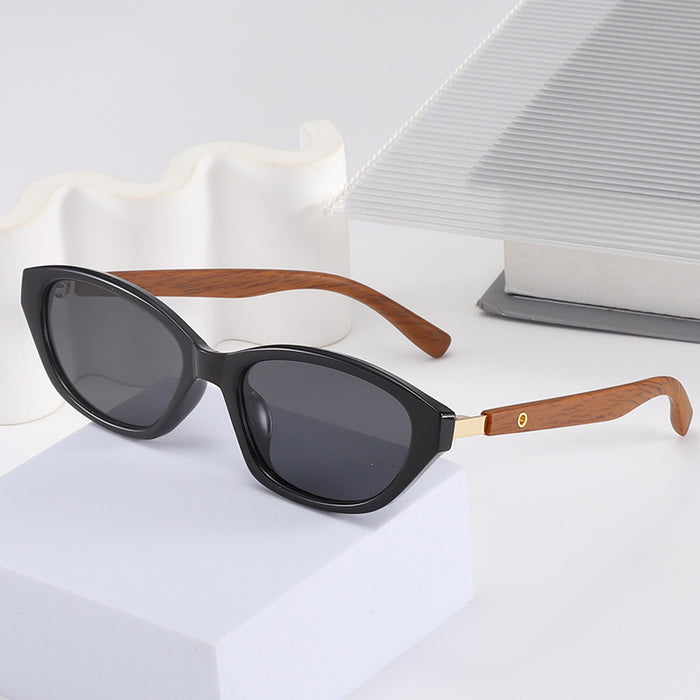 Wholesale Sunglasses with high-end feel, UV resistant, wood grain leg sunglasses