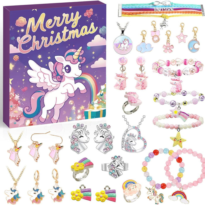 Wholesale Christmas DIY Bracelet Blind Box Gold 31 Grid Advent Calendar Jewelry Accessory Gift