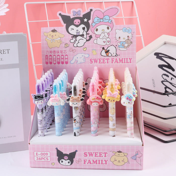 Wholesale erasable push pen fragrance cute gel pen