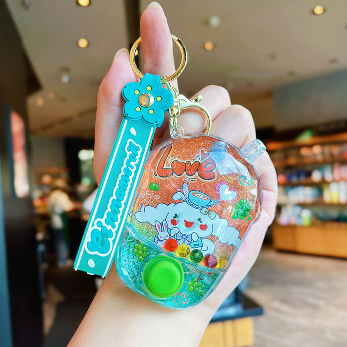 Wholesale Creative decompression game water machine key chain cartoon cute toy student bag pendant