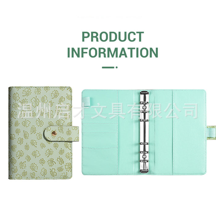 Wholesale Binder Customized Hand Ledger Leather Pu Loose-Leaf Cash Budget Ledger