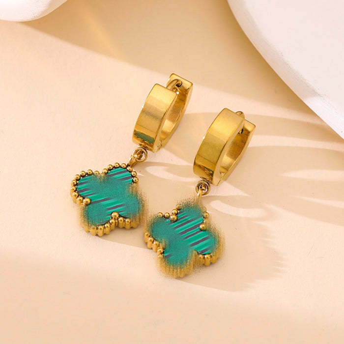 Wholesale Tassel Lucky Four Leaf Clover Earrings