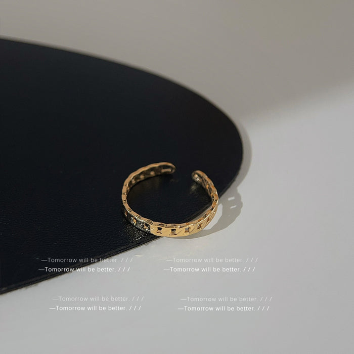 Wholesale Vintage fashion ring with niche design and adjustable opening for personality