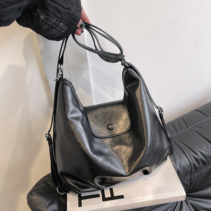 Wholesale Small niche tote bag, retro backpack, large capacity single shoulder backpack