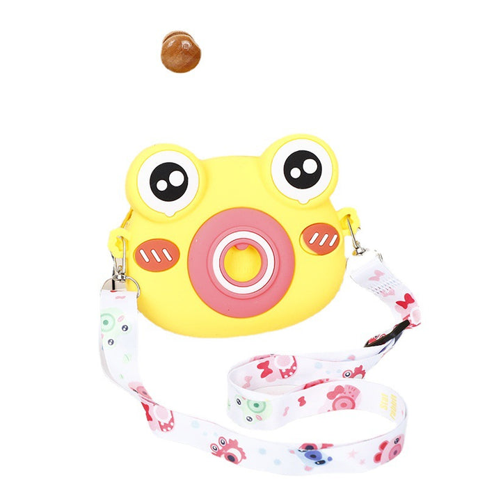 Wholesale Frog Camera Silicone Children's Crossbody Bag JDC-SD-HuHong004