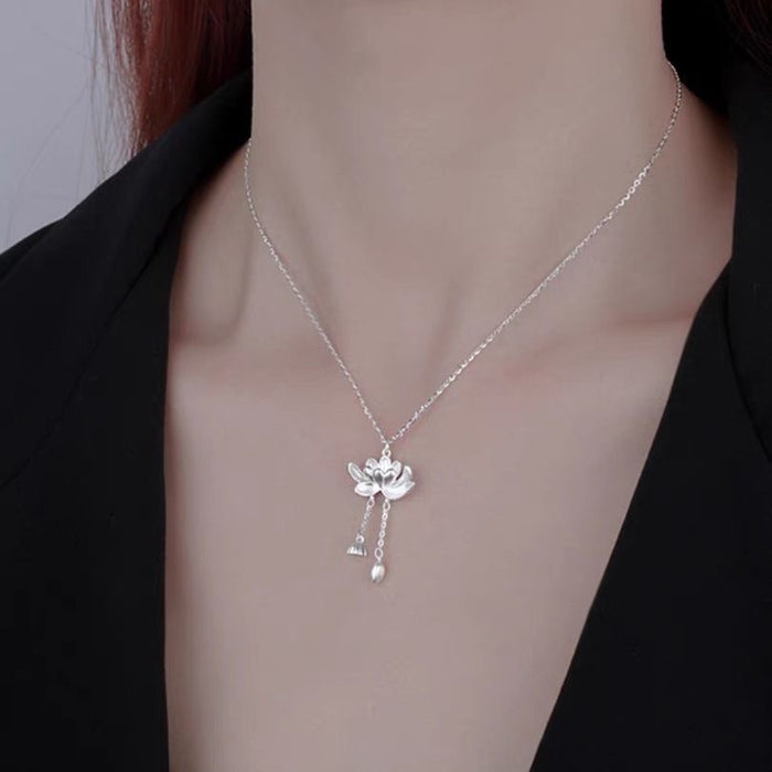 Wholesale Lotus tassel necklace pendant, niche