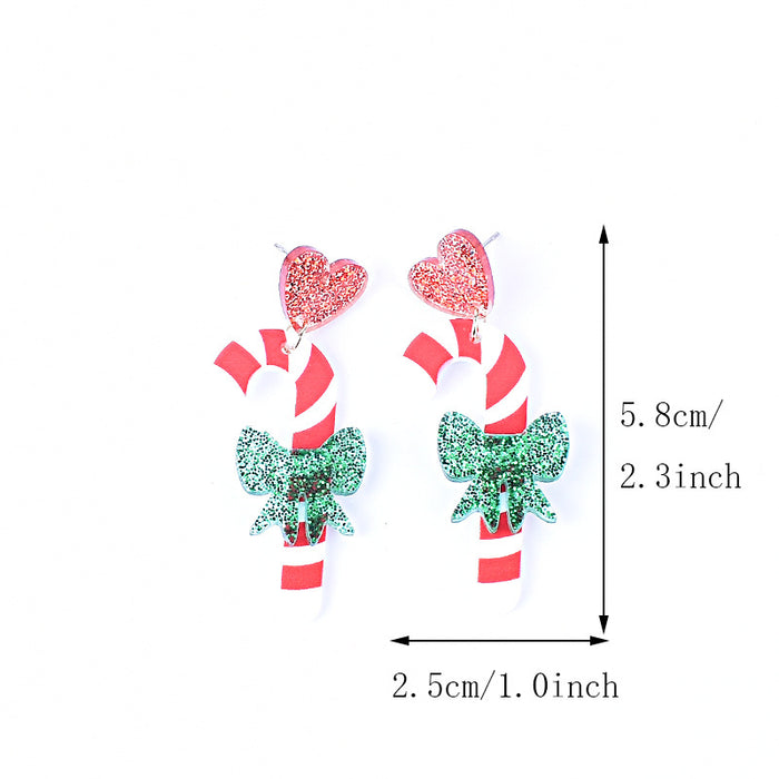 Wholesale New Christmas earrings green fur strange    Christmas tree snowflake elk gingerbread man