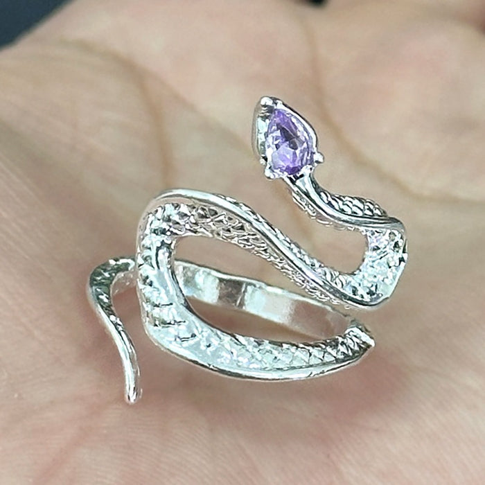 Wholesale  handmade Topaz spirit snake ring