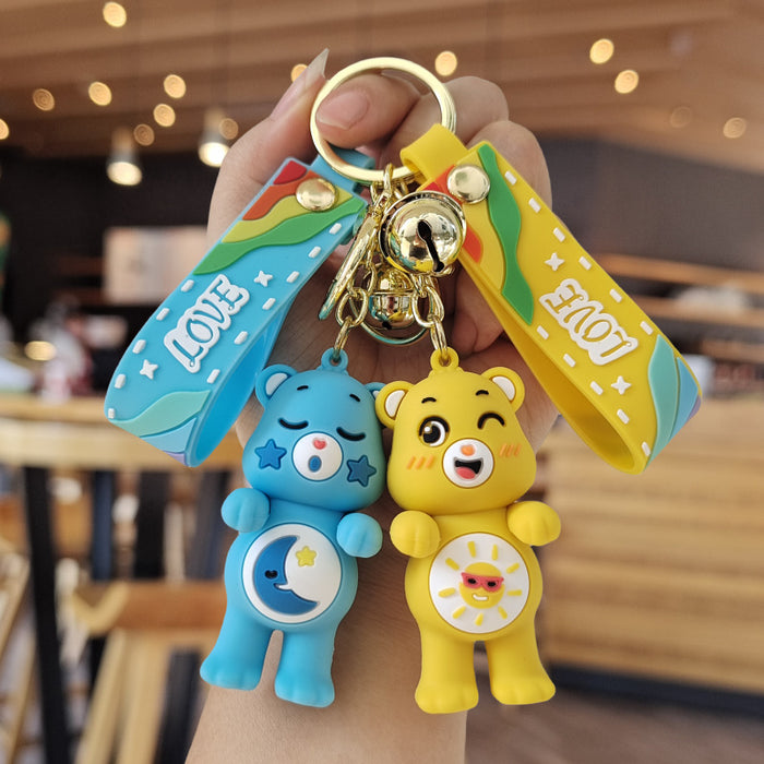 Wholesale Cartoon Teddy Bear Silicone Keychain (F) JDC-KC-ZhuoRan003