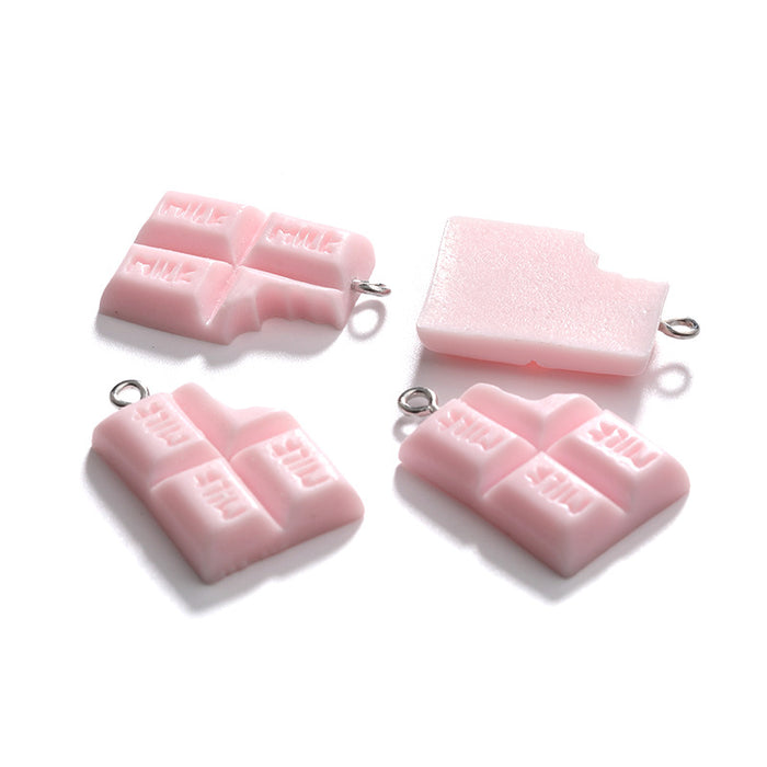 Wholesale Sweet Cartoon Chocolate Resin Pendant DIY Jewelry Accessory Gift