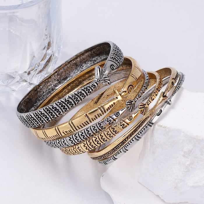 Wholesale Sense Multi-layer Stacked Alloy Marine Animal Fish Bracelet for Women