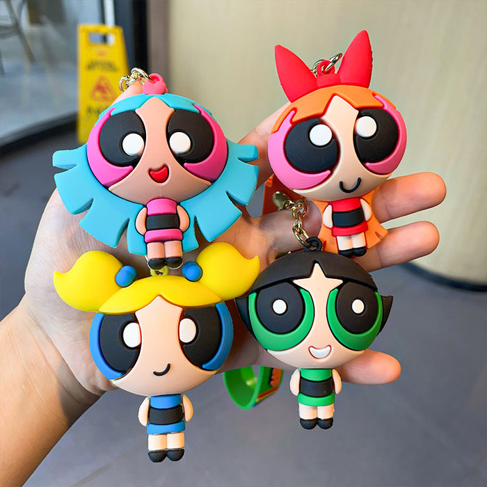 Wholesale Cartoon Three-dimensional Silicone Doll Keychain JDC-KC-MZL004