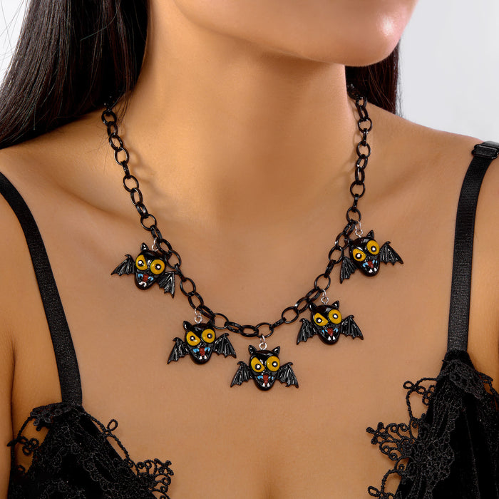 Wholesale Funny Necklaces  Creative Pumpkin Ghost Pendant Clavicle Chain Necklace