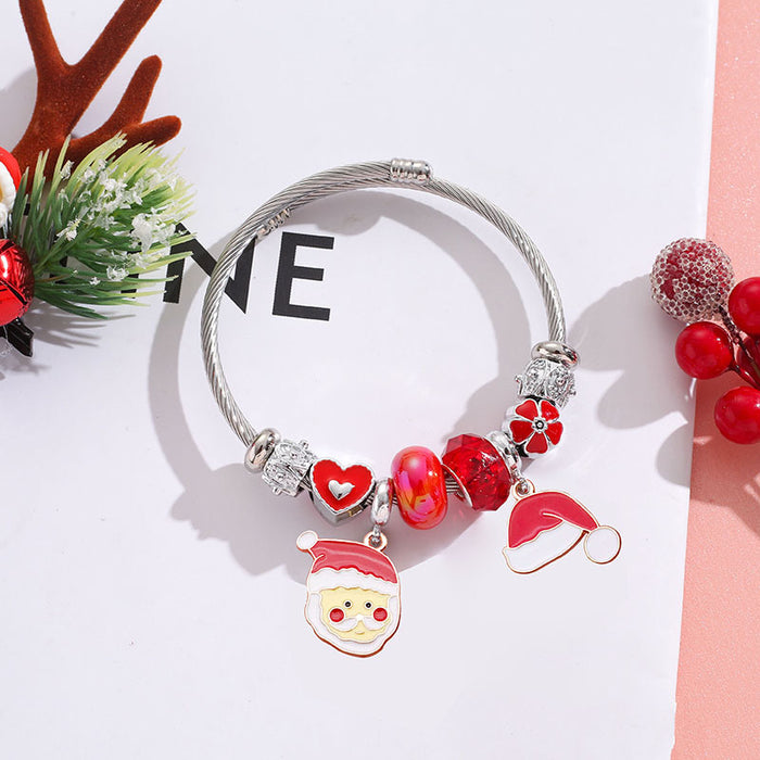 Wholesale Stainless Steel Beaded Bracelet Christmas Gift MOQ≥2