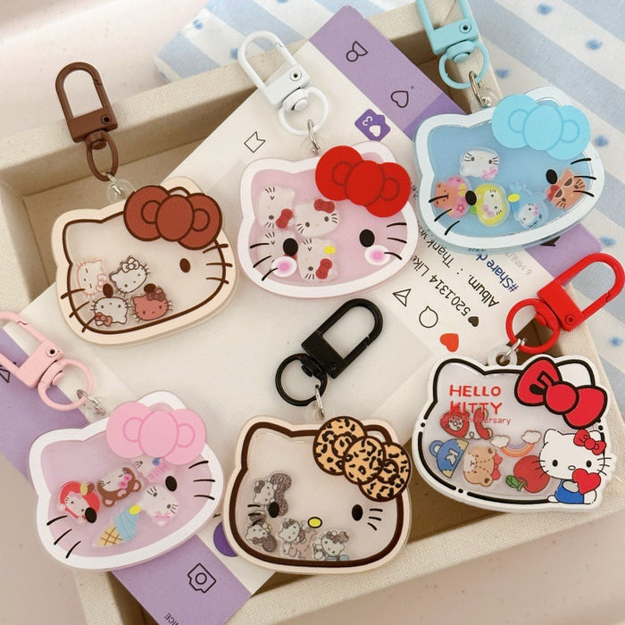 Wholesale Cartoon Wobbly Cat Acrylic Keychain Cute Bag Charm Fashion Accessory Gift Resale