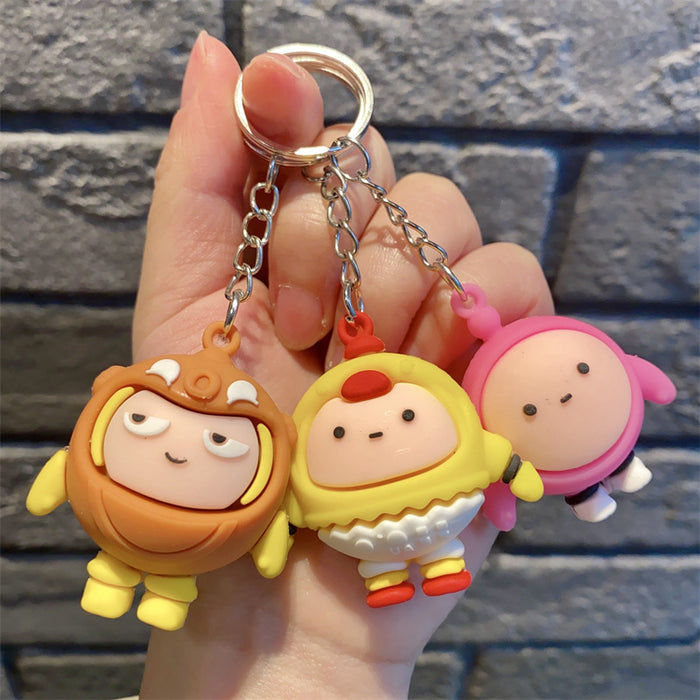 Wholesale Keychains silicone doll cute car bag ornaments