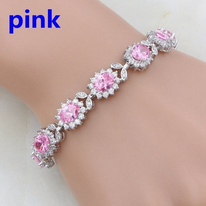 Wholesale Simple zircon-set bracelets in various colors